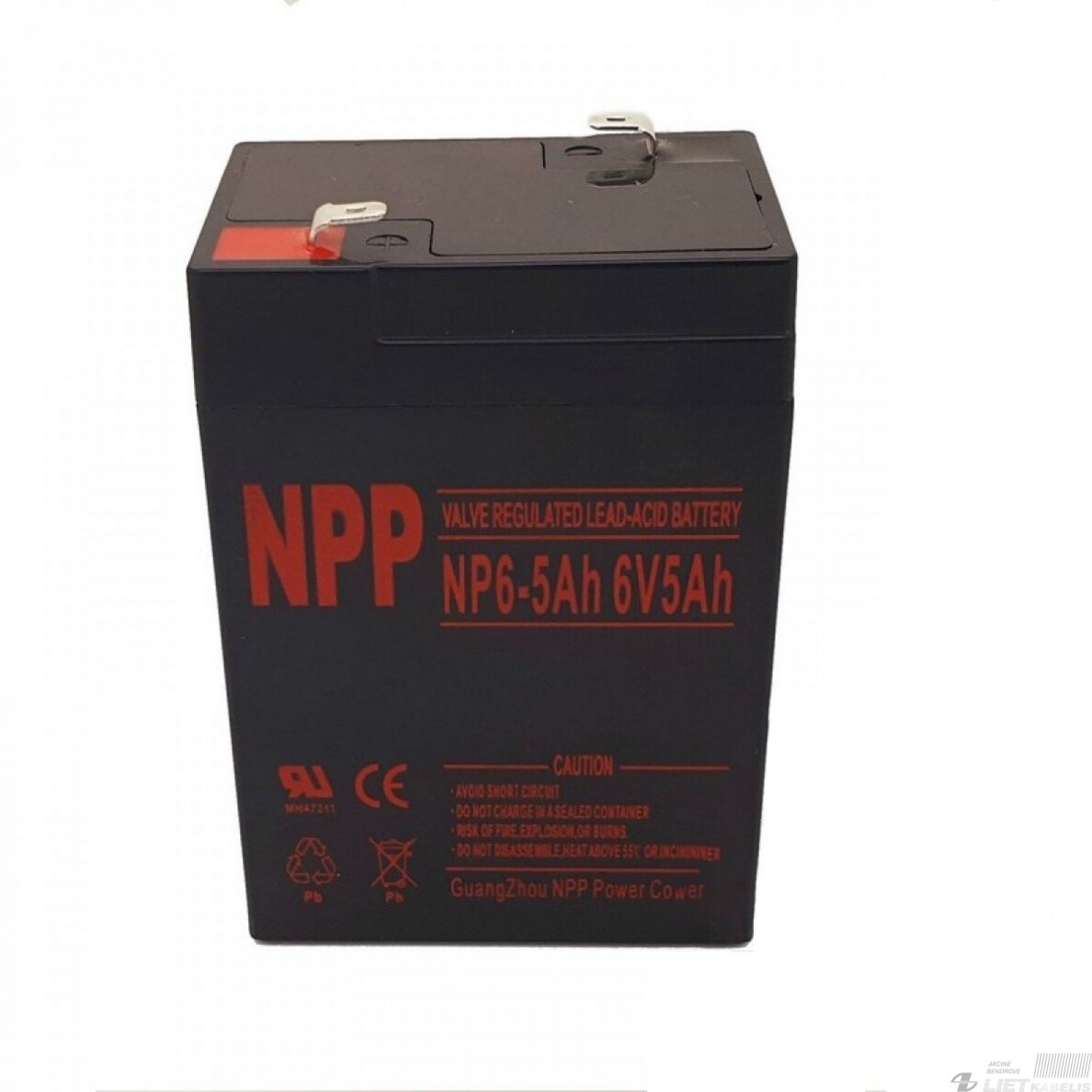 Akumuliatorius NP6-5Ah 6V 5Ah NPP Akumuliatorius NP6-5Ah 6V 5Ah NPP