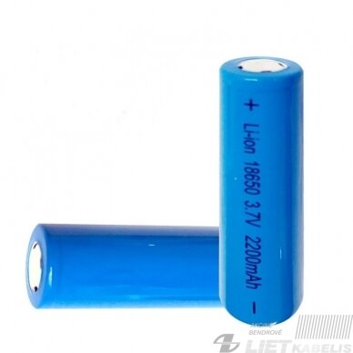 Akumuliatorius 18650 Li-ion 3,7V, 1800mAh, 18x65mm Akumuliatorius 18650 Li-ion 3,7V, 1800mAh, 18x65mm