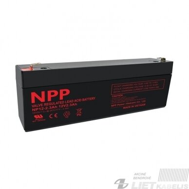 Akumuliatorius NP12-2,3Ah 12V 2,3Ah NPP Akumuliatorius NP12-2,3Ah 12V 2,3Ah NPP