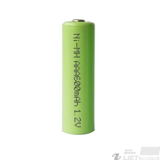 Akumuliatorius AA, 1,2V, 600mAh, Ni-MH Akumuliatorius AA, 1,2V, 600mAh, Ni-MH