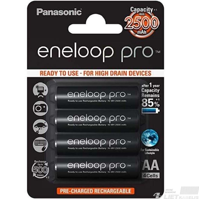 Akumuliatorius AA 1.2V 2500mAh Panasonic Akumuliatorius AA 1.2V 2500mAh Panasonic