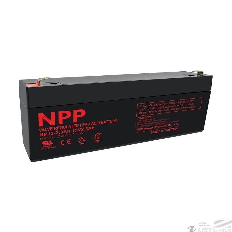 Akumuliatorius NP12-2,3Ah 12V 2,3Ah NPP Akumuliatorius NP12-2,3Ah 12V 2,3Ah NPP