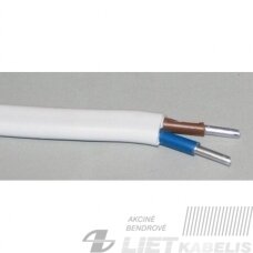 Aliumininis jėgos kabelis su PVC izoliacija AVVG 2x2,5mm² (plokščias) Lietkabelis