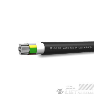Aliumininis jėgos kabelis AXMX 4x95mm² RM su XPLE izoliacija AXMX 4x95mm² RM TT Cables Aliumininis jėgos kabelis AXMX 4x95mm² RM su XPLE izoliacija AXMX 4x95mm² RM TT Cables