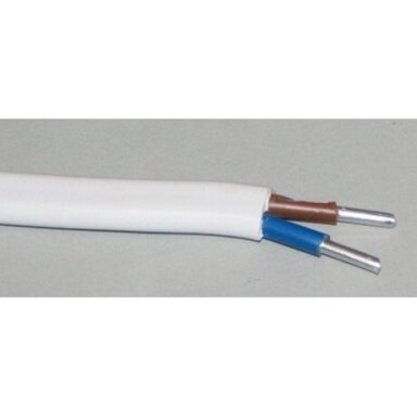 Aliumininis jėgos kabelis su PVC izoliacija AVVG 2x2,5mm² (plokščias) Lietkabelis Aliumininis jėgos kabelis su PVC izoliacija AVVG 2x2,5mm² (plokščias) Lietkabelis