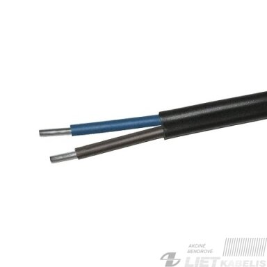 Aliumininis jėgos kabelis su PVC izoliacija AVVG 2x4mm² (plokščias) Lietkabelis