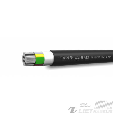 Aliumininis jėgos kabelis AXMX 4x95mm² RM su XPLE izoliacija AXMX 4x95mm² RM TT Cables Aliumininis jėgos kabelis AXMX 4x95mm² RM su XPLE izoliacija AXMX 4x95mm² RM TT Cables