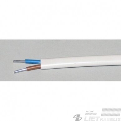Aliumininis jėgos kabelis su PVC izoliacija AVVG 2x10mm² (plokščias) Lietkabelis