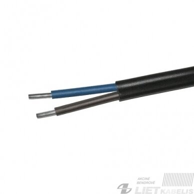 Aliumininis jėgos kabelis su PVC izoliacija AVVG 2x4mm² (plokščias) Lietkabelis