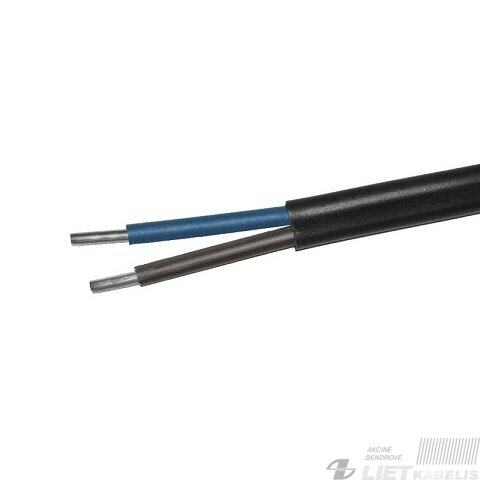 Aliumininis jėgos kabelis su PVC izoliacija AVVG 2x4mm² (plokščias) Lietkabelis Aliumininis jėgos kabelis su PVC izoliacija AVVG 2x4mm² (plokščias) Lietkabelis