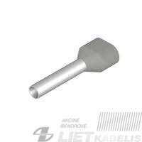 Antgalis gilzė izoliuotas 2x4.0mm² H4,0/22D, dvigubi pilki, Sofamel Antgalis gilzė izoliuotas 2x4.0mm² H4,0/22D, dvigubi pilki, Sofamel
