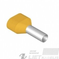 Antgalis laidui izoliuotas 2x6.0mm² H6,0/22D, geltonas, Weidmuller