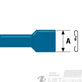 Antgalis plokščias kištukas izoliuotas 4.75mm 1.5-2.5 (mėlynas) 1 Antgalis plokščias kištukas izoliuotas 4.75mm 1.5-2.5 (mėlynas) 1