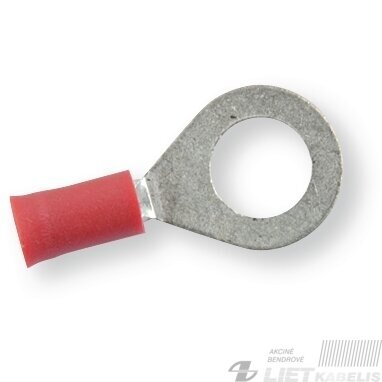 Antgalis kilpinis izoliuotas ST04R 6mm 0.5-1.5mm (Raudonas)