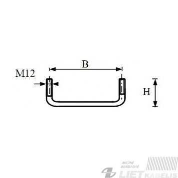 Apkaba ĮAS-1.03, 200x180mm, cinkuota, strypas 3 Apkaba ĮAS-1.03, 200x180mm, cinkuota, strypas 3