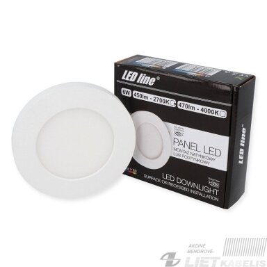 LED šviestuvas 6W, 2700K, 450lm, LEDline LED šviestuvas 6W, 2700K, 450lm, LEDline