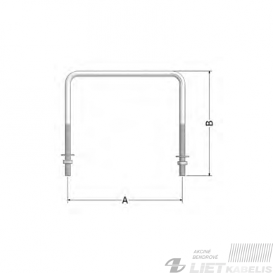 Apkaba ĮAS-1.03, 200x180mm, cinkuota, strypas Apkaba ĮAS-1.03, 200x180mm, cinkuota, strypas