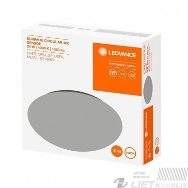 LED šviestuvas Surface Circular, apvalus 24W, 4000K, 1920Lm, IP44, Ledvance 2 LED šviestuvas Surface Circular, apvalus 24W, 4000K, 1920Lm, IP44, Ledvance 2