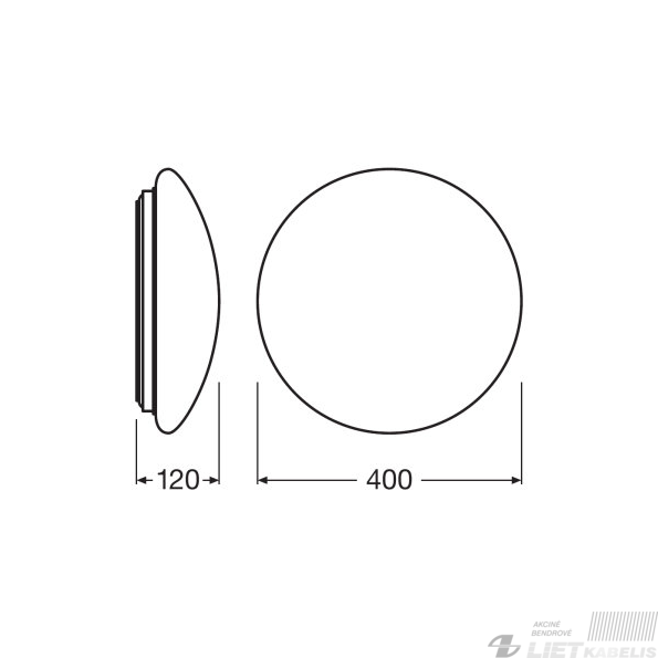 LED šviestuvas Surface Circular, apvalus 24W, 4000K, 1920Lm, IP44,  Ledvance 1