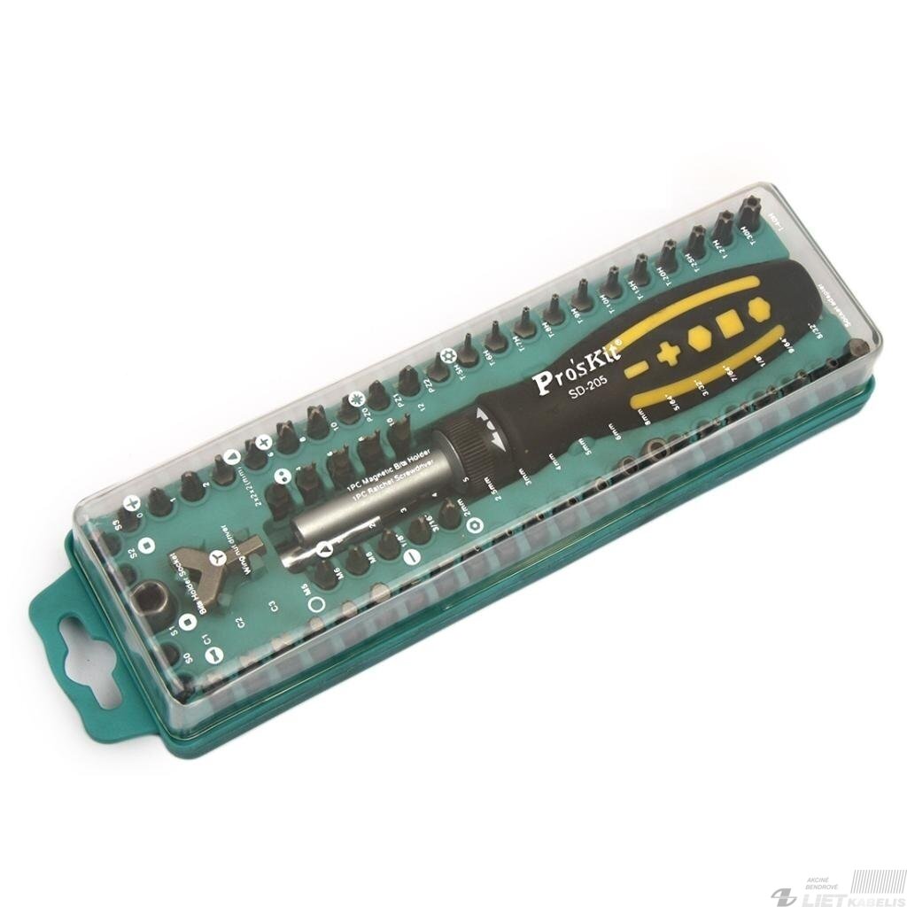 Atsuktuvas SD-205 su antgaliais 62vnt, PROSKIT