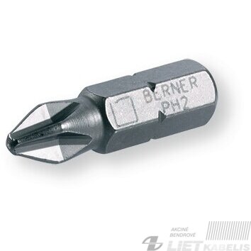 Atsuktuvo antgalis PH1 1/4" 25mm Berner Atsuktuvo antgalis PH1 1/4" 25mm Berner