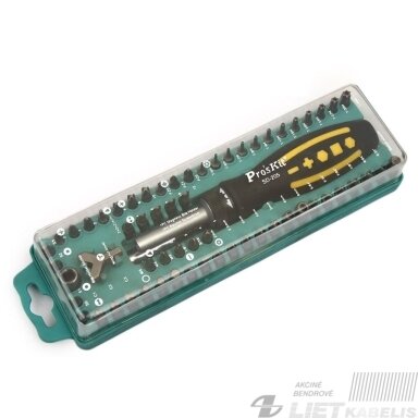 Atsuktuvas SD-205 su antgaliais 62vnt, PROSKIT Atsuktuvas SD-205 su antgaliais 62vnt, PROSKIT