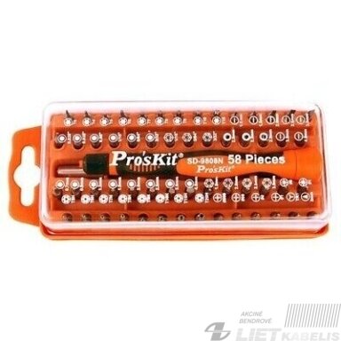Atsuktuvas SD-9808N su antgaliais 56vnt, PROSKIT Atsuktuvas SD-9808N su antgaliais 56vnt, PROSKIT