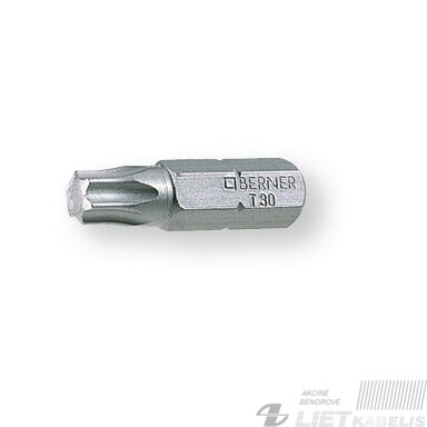 Atsuktuvo antgalis TX20,25mm šešiakampis, Berner Atsuktuvo antgalis TX20,25mm šešiakampis, Berner