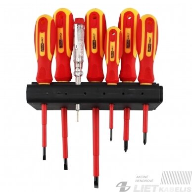 Atsuktų komplektas YF-20662 1000V, 7vnt, HAUSHALT Atsuktų komplektas YF-20662 1000V, 7vnt, HAUSHALT