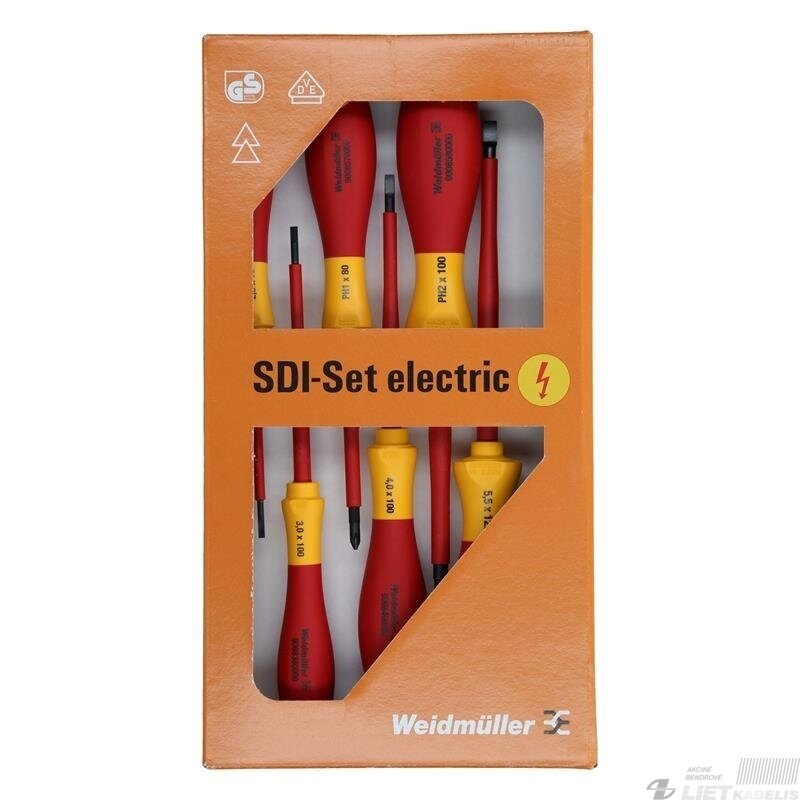 Atsuktuvų komplektas SDI S2,5-6,5/PH1/2 1000V, Weidmuller Atsuktuvų komplektas SDI S2,5-6,5/PH1/2 1000V, Weidmuller