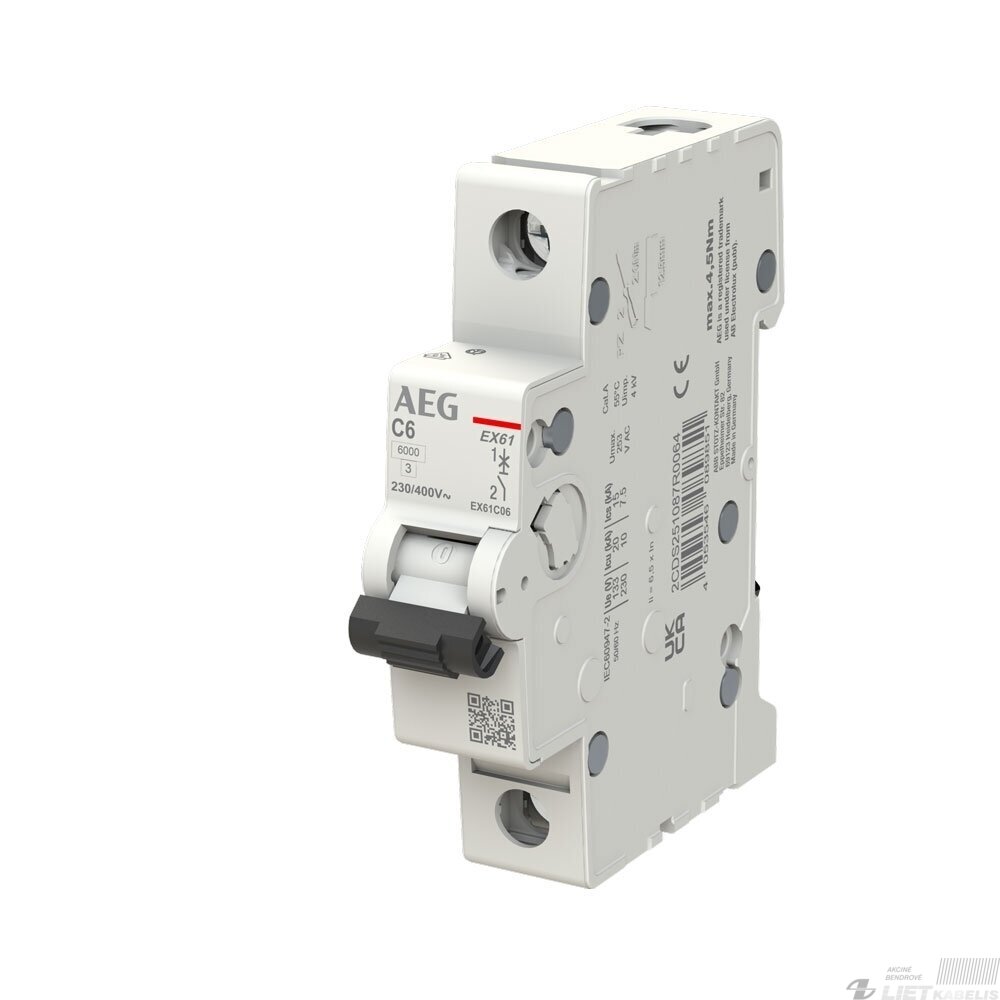 Automatinis jungiklis G60 C6/1 AEG Automatinis jungiklis G60 C6/1 AEG