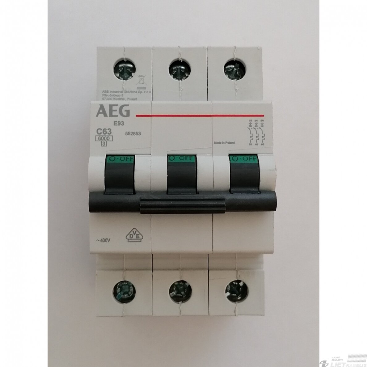 Automatinis jungiklis G63 C63/3, AEG Automatinis jungiklis G63 C63/3, AEG