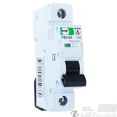 Automatinis jungiklis FB3-63 C16/1 10kA PF Automatinis jungiklis FB3-63 C16/1 10kA PF