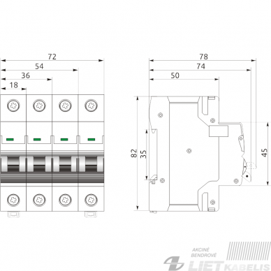 Automatinis jungiklis FB2-63 C20/1 PF 1