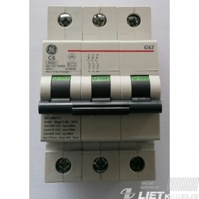 Automatinis jungiklis G60 C6/3 , AEG/GE Automatinis jungiklis G60 C6/3 , AEG/GE