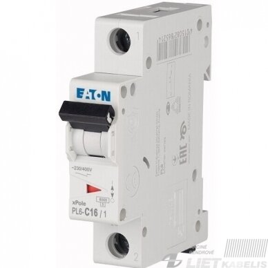 Automatinis jungiklis PL6-C16/1 Eaton Automatinis jungiklis PL6-C16/1 Eaton