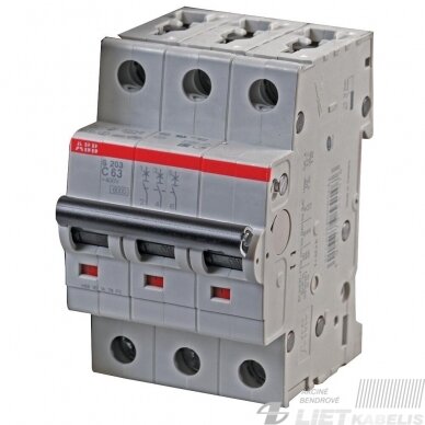 Automatinis jungiklis  S203-C63/3, ABB