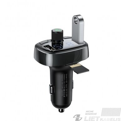 Automobilinis FM moduliatorius 12-24V su "Bluetooth" funkcija, LED indikacija, juodas 1 Automobilinis FM moduliatorius 12-24V su "Bluetooth" funkcija, LED indikacija, juodas 1