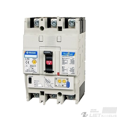 Automatinis jungiklis E250-SJ 250A, 3P, 25kA, Terasaki Automatinis jungiklis E250-SJ 250A, 3P, 25kA, Terasaki