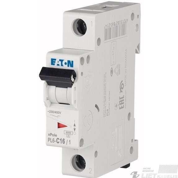 Automatinis jungiklis PL6-C16/1 Eaton Automatinis jungiklis PL6-C16/1 Eaton