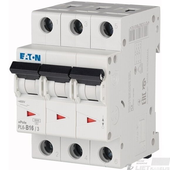 Automatinis jungiklis PL6-B16/3 Eaton Automatinis jungiklis PL6-B16/3 Eaton