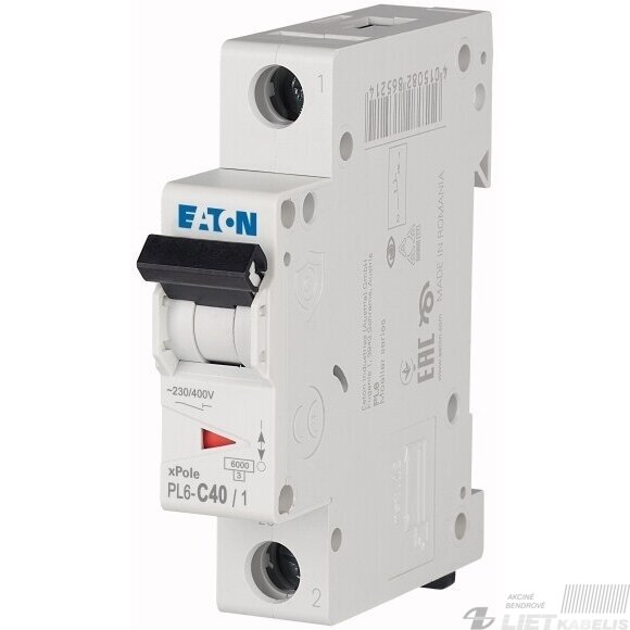 Automatinis jungiklis PL6-C40/1 Eaton Automatinis jungiklis PL6-C40/1 Eaton