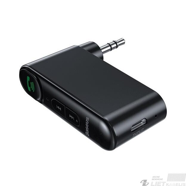 Automobilinis AUX-Bluetooth imtuvas, juodas Automobilinis AUX-Bluetooth imtuvas, juodas
