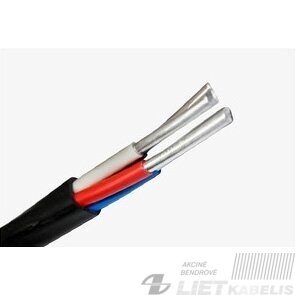 Aliumininis jėgos kabelis su PVC izoliacija AVVG 4x4.0mm²(apvalus) Lietkabelis