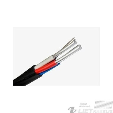 Aliumininis jėgos kabelis su PVC izoliacija AVVG 3x2,5mm² (apvalus) Lietkabelis