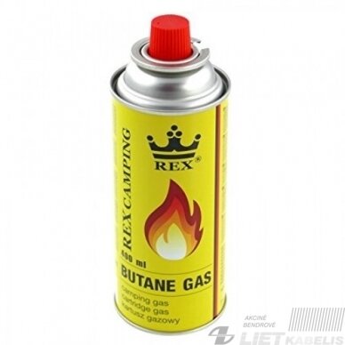 Dujų balionas žiebtuvėliams 400ml. REX Dujų balionas žiebtuvėliams 400ml. REX