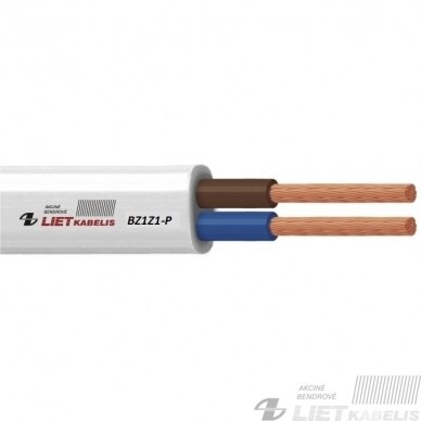 Behalogeninis instaliacinis kabelis BZ1Z1-P 2x1,5 Dca Lietkabelis Behalogeninis instaliacinis kabelis BZ1Z1-P 2x1,5 Dca Lietkabelis