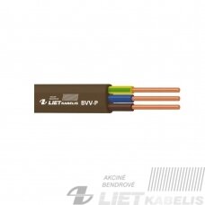 Elektros instaliacijos kabelis, monolitas, plokščias BVV-P 2x2,5mm² (1 m)