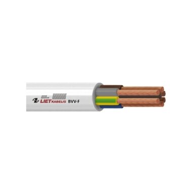 Elektros instaliacijos kabelis, lankstus, apvalus BVV-F 2x 6,0 mm² Lietkabelis Elektros instaliacijos kabelis, lankstus, apvalus BVV-F 2x 6,0 mm² Lietkabelis