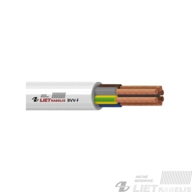 Elektros instaliacijos kabelis, lankstus, apvalus BVV-F 4G6 mm² , Lietkabelis Elektros instaliacijos kabelis, lankstus, apvalus BVV-F 4G6 mm² , Lietkabelis